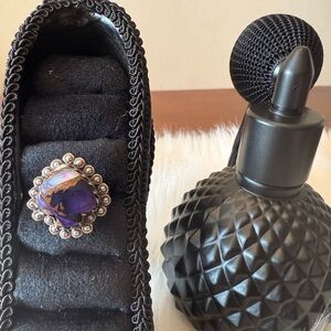 C15 Purple Mojave and Copper Stone Ring set in 92.5% Silver setting